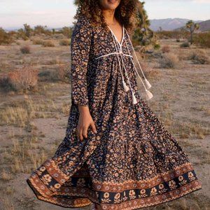 Christy Dawn The Paloma Dress in Navy Anemone Vine size M